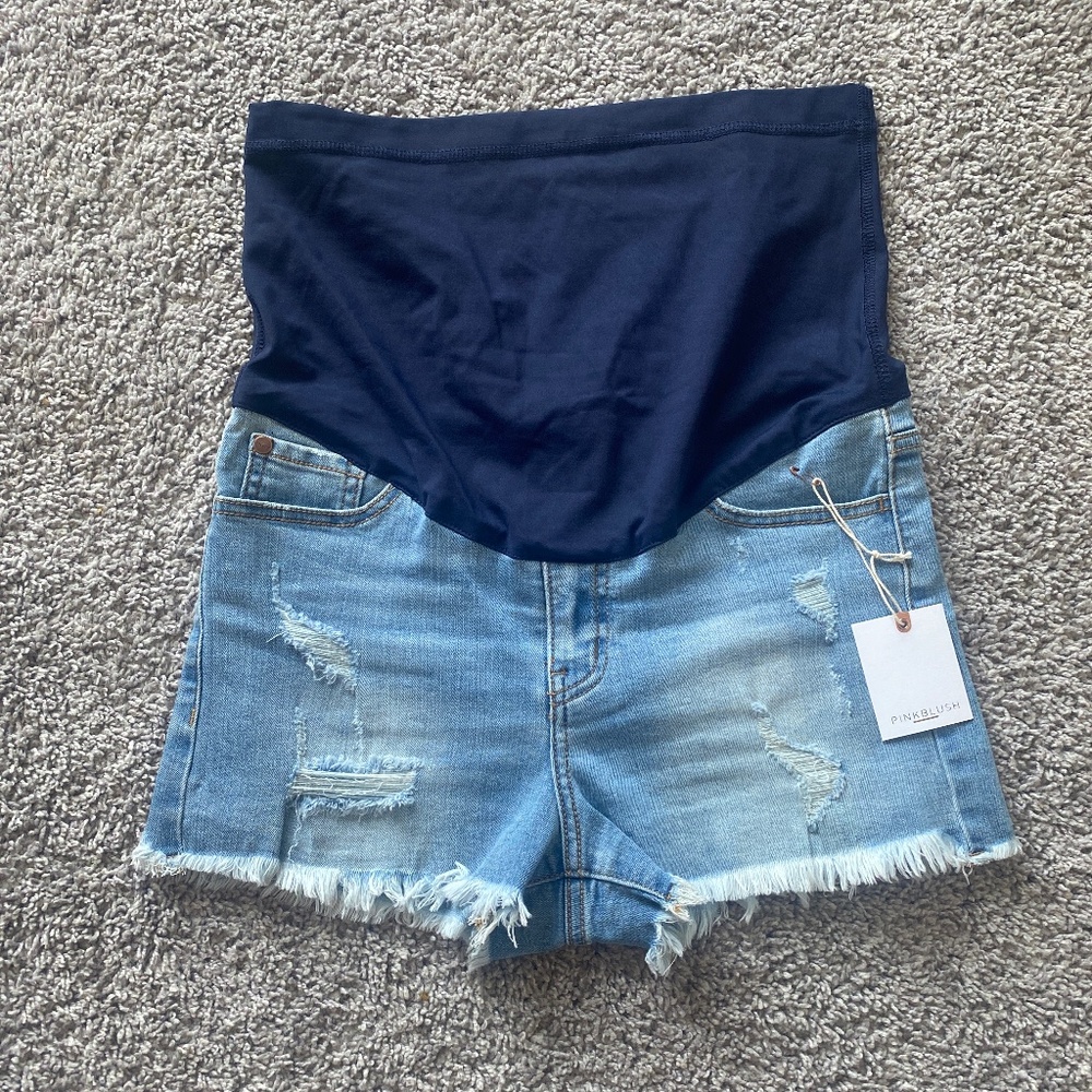 Pink Blush Maternity Shorts